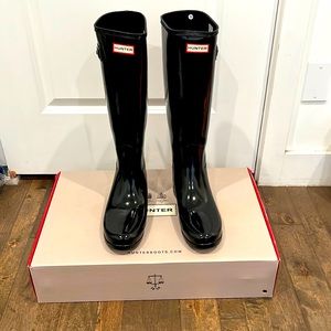 Hunter Patent Leather Boot Womens 9